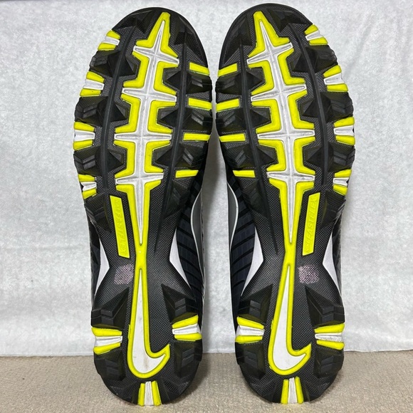 Nike Strike Shark Mens Black/White/Grey Hi-Top Football Cleats Shoes SZ 10 main image 5